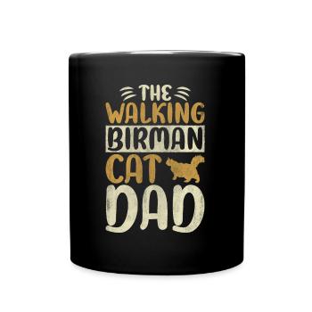 The Walking Birman Cat Dad Kitty Cat Walking - Tasse einfarbig - Schwarz - Vorne