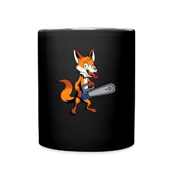Monster Animals - Renard tronçonneuse - Mug uni - noir - Devant