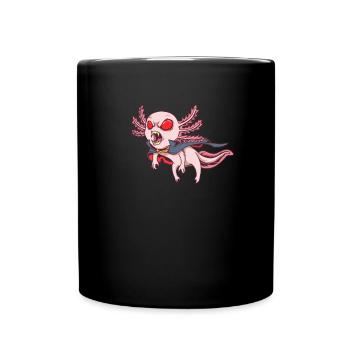 Monster Tiere - Vampir Axolotl - Tasse einfarbig - Schwarz - Vorne