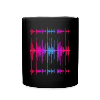 Musique Ingénierie du Son Cadeau Musicien Soundwave - Mug uni - noir - Devant