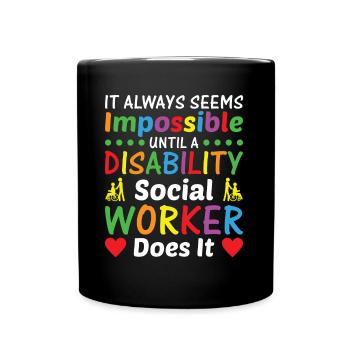 It Always Seems Impossible - Tasse einfarbig - Schwarz - Vorne