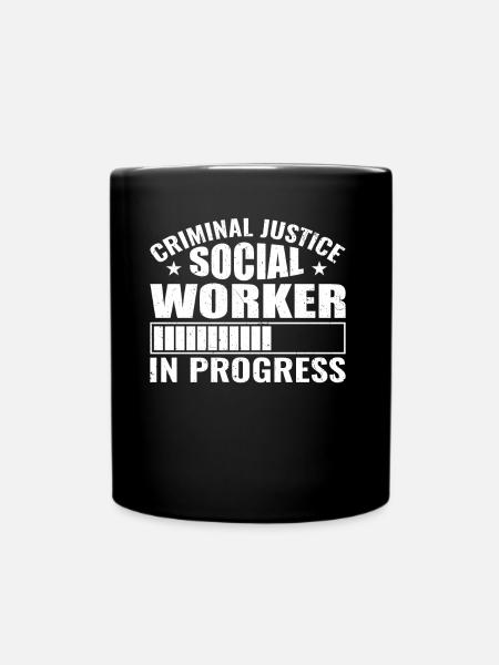 Future Community Social Worker - Tasse einfarbig - Schwarz