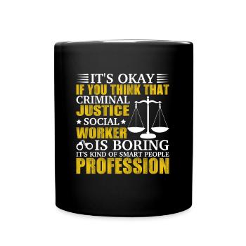 Criminal Justice Social Worker - Full Colour Mug - black - Front