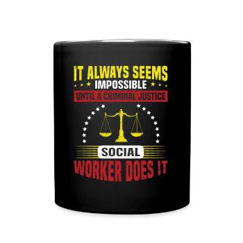 It Always Seems Impossible - Full Colour Mug - black - Front