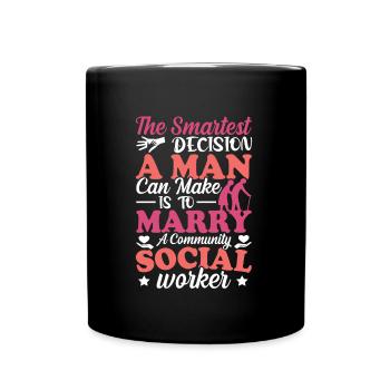 The Smartest Decision A Man Can Make - Full Colour Mug - black - Front