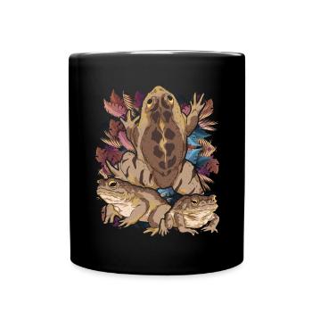 Vintage Animal Motif Cadeau Grenouille Animal Crapaud - Mug uni - noir - Devant