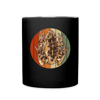 Nature Animal Frog Gift Amphibians Retro Toad - Full Colour Mug - black - Front