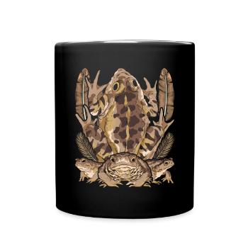 Frog Amphibians Animal Lovers Nature Animal Toad - Full Colour Mug - black - Front