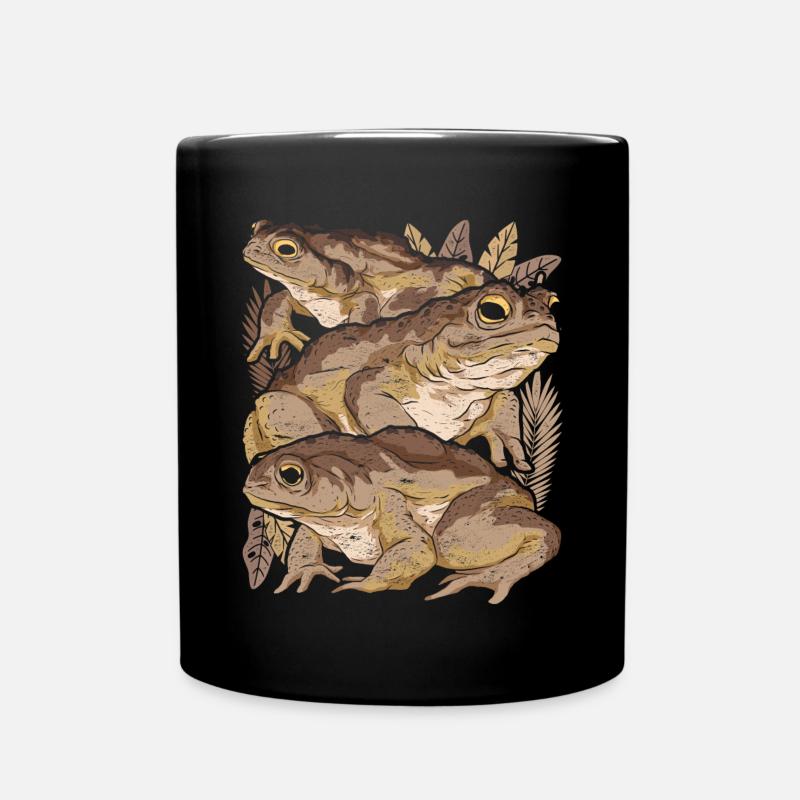 Frosch Kröte - Tasse einfarbig - Schwarz