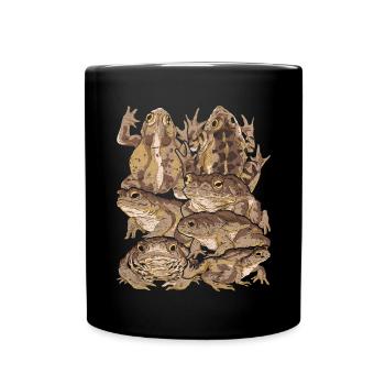 Animal Lovers Gift Frogs Amphibians Toad - Full Colour Mug - black - Front