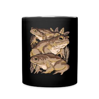 Amphibiens Nature Animal Motif Cadeau Grenouille Crapaud - Mug uni - noir - Devant