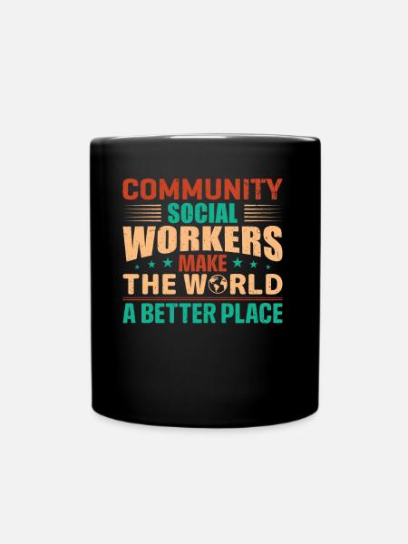 Community Social Workers - Tasse einfarbig - Schwarz