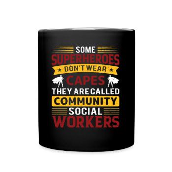 Some Superheroes Do Not Wear Capes - Tasse einfarbig - Schwarz - Vorne