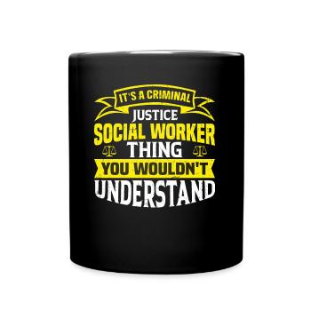 C’est une affaire de travailleur de la justice pénale - Mug uni - noir - Devant
