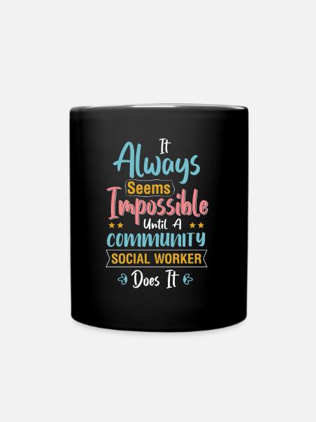 It Always Seems Impossible Until - Tasse einfarbig - Schwarz
