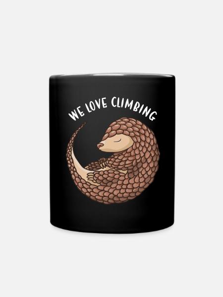 We Love Climbing Pangolin - Tasse einfarbig - Schwarz