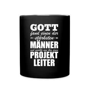 Gott Fand Einen Der Stärksten Männer - Tasse einfarbig - Schwarz - Vorne