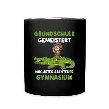 Grundschulabschluss Gymnasium Einschulung 5 Klasse - Tasse einfarbig - Schwarz - Vorne