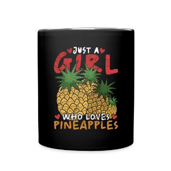 Cadeau d’été Fruit Fruit Girl Ananas - Mug uni - noir - Devant