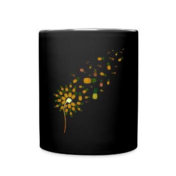Sommerurlaub Geschenk Frucht Tropische Ananas - Tasse einfarbig - Schwarz - Vorne