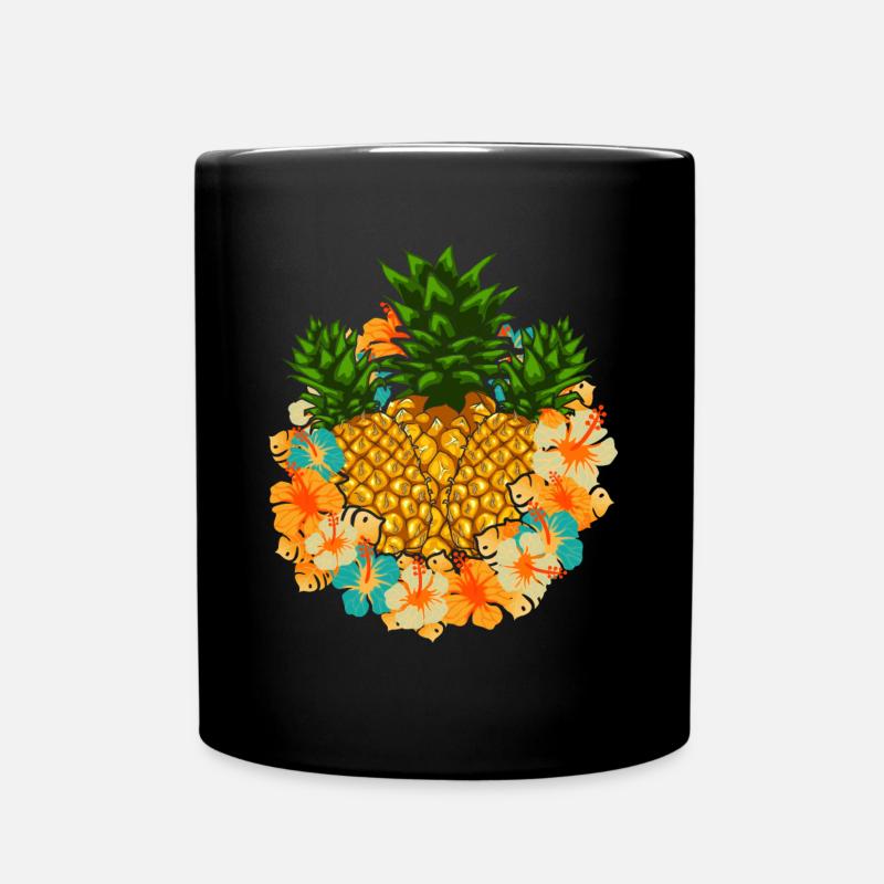 Sommerurlaub Geschenk Frucht Tropische Ananas - Tasse einfarbig - Schwarz