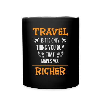 Traveller Travel Getaway Vacationing Tourist - Full Colour Mug - black - Front