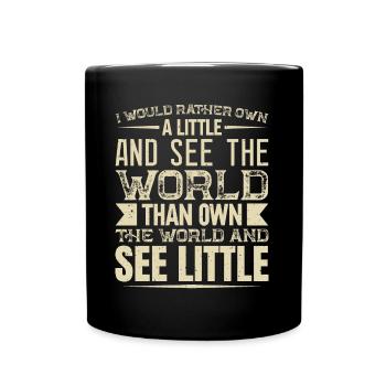 Traveller Travel Getaway Vacationing Tourist - Full Colour Mug - black - Front