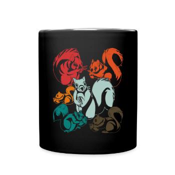 Écureuil - Mug uni - noir - Devant