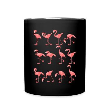 Flamant - Mug uni - noir - Devant