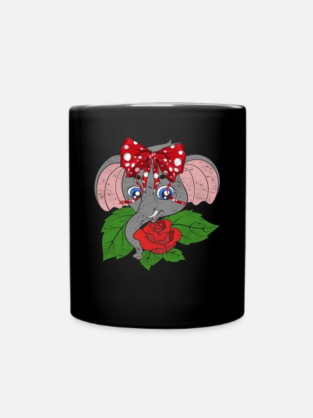Elefant - Tasse einfarbig - Schwarz
