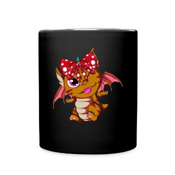 Drache - Tasse einfarbig - Schwarz - Vorne