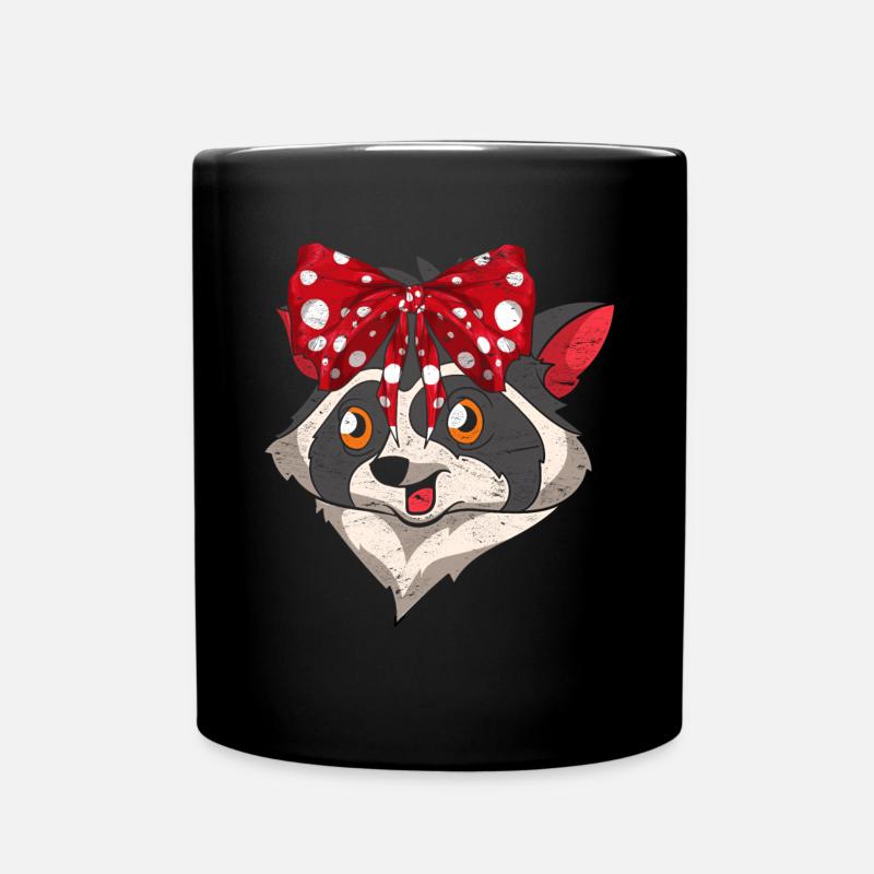 Waschbär - Tasse einfarbig - Schwarz