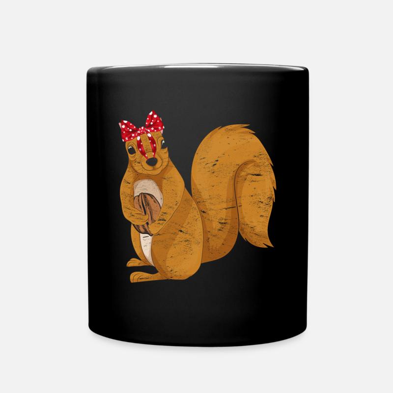 Eichhörnchen - Tasse einfarbig - Schwarz