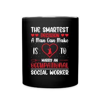 The Smartest Decision A Man Can Make - Full Colour Mug - black - Front