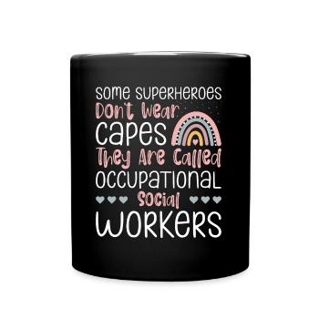 Some Superheroes Don't Wear Capes - Full Colour Mug - black - Front