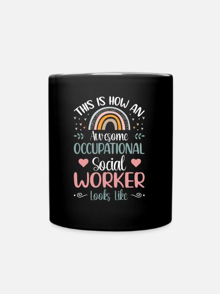 Awesome Occupational Social Worker - Tasse einfarbig - Schwarz