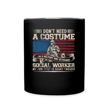 Je n’ai pas besoin d’un costume Je suis militaire - Mug uni - noir - Devant