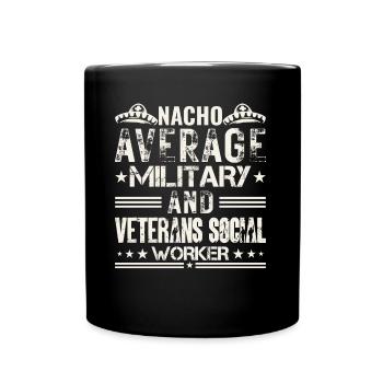 Nacho Travailleur militaire et vétéran moyen - Mug uni - noir - Devant
