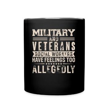Travailleurs sociaux militaires et vétérans - Mug uni - noir - Devant