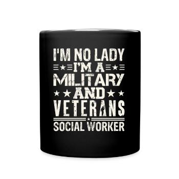 I'm A Military & Veterans Social Worker - Full Colour Mug - black - Front