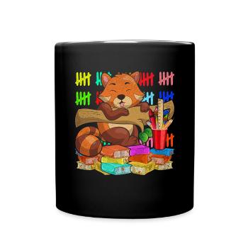 Enrolment Animal Gift Primary School Red Panda - Full Colour Mug - black - Front