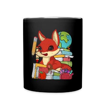 Enrolment Animal Gift Primary School Fuchs - Full Colour Mug - black - Front