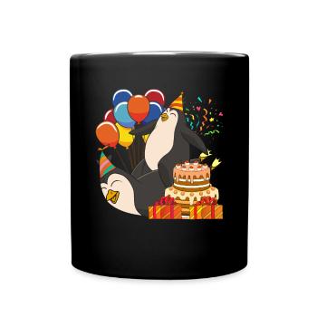 Cadeau de fête d’anniversaire Animal Penguin - Mug uni - noir - Devant