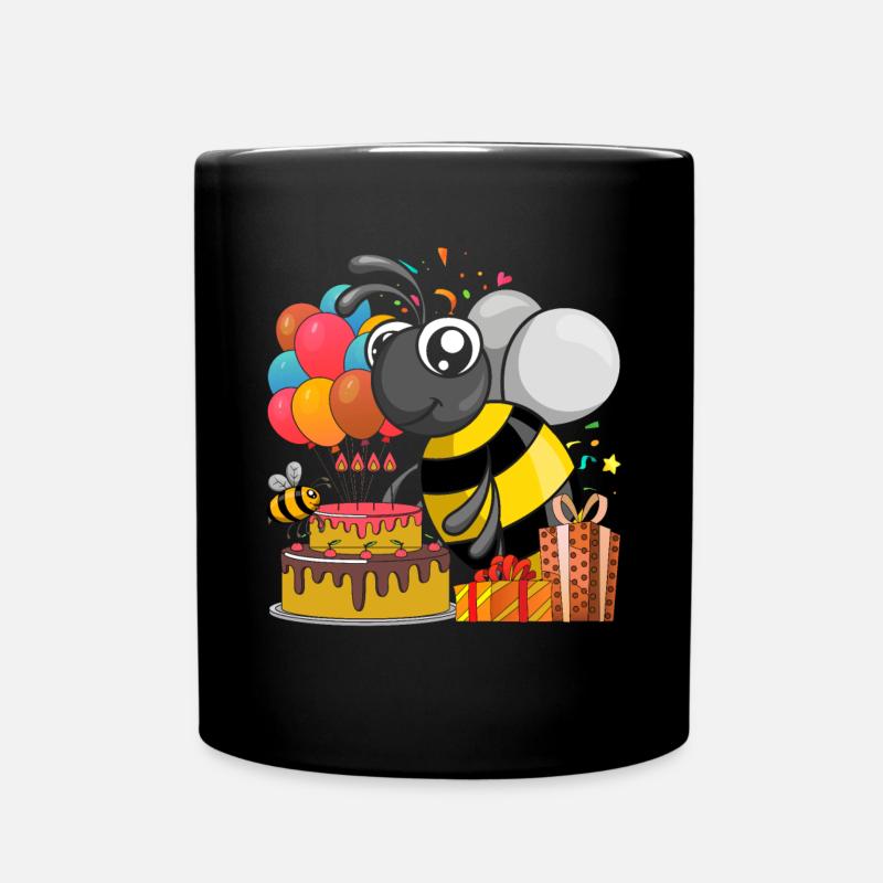 Geburtstag Party Geschenk Tier Biene - Tasse einfarbig - Schwarz