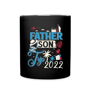 Father Son Trip 2022 Summer Sun Beach Vacation - Full Colour Mug - black - Front