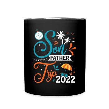 Father Son Trip 2022 Summer Sun Beach Vacation - Full Colour Mug - black - Front