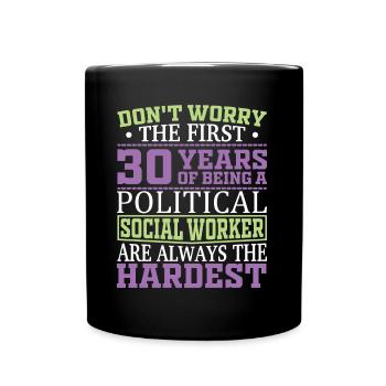 Être un travailleur social politique - Mug uni - noir - Devant