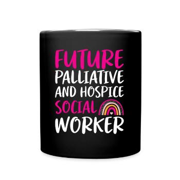 Futur travailleur social en soins palliatifs - Mug uni - noir - Devant