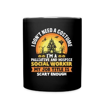 Je n’ai pas besoin d’un costume, je suis un palliatif - Mug uni - noir - Devant