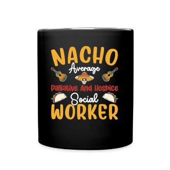 Nacho Travailleur moyen en soins palliatifs - Mug uni - noir - Devant